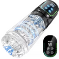 Automatic Male Masturbator Penis Pump, Male Sex Toys for Men Sex Toy Adult Toys Pocket Pussy Stroker Masturbators with 3 Pump & 7 Thrusting Rotating Vibrating Sucking Sex Machines & Devices (Black)