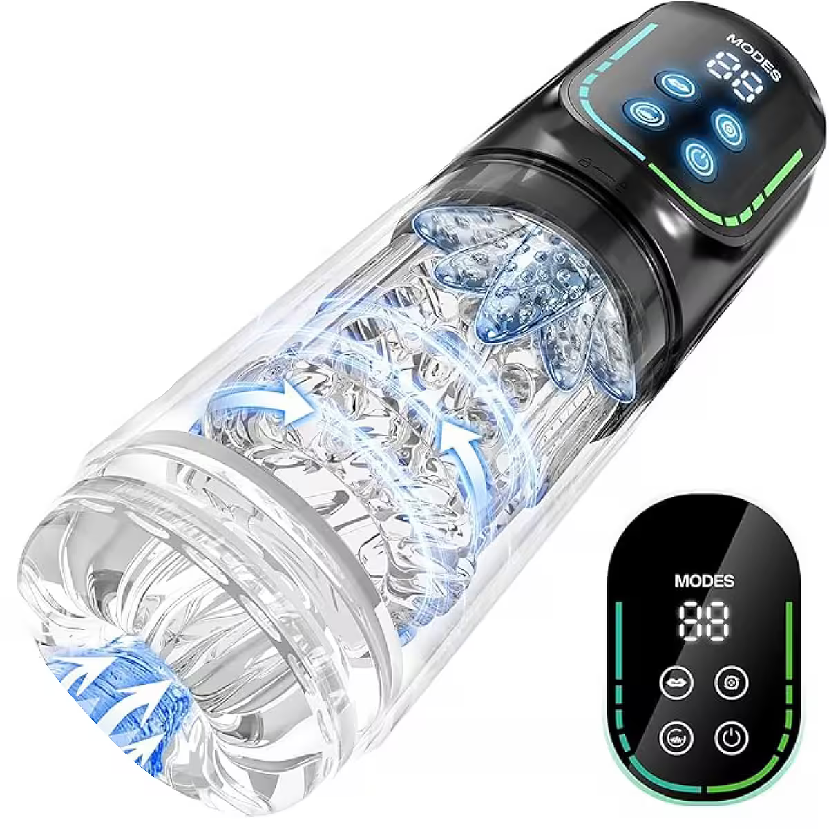 Automatic Male Masturbator Penis Pump, Male Sex Toys for Men Sex Toy Adult Toys Pocket Pussy Stroker Masturbators with 3 Pump & 7 Thrusting Rotating Vibrating Sucking Sex Machines & Devices (Black)