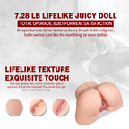Realistic Sex Doll for Men Pocket Pussy - 7.28 LB Soft Skin Feel Male Masturbator with Dual Entry, Compact & Reusable Adult Pleasure Toy Pink