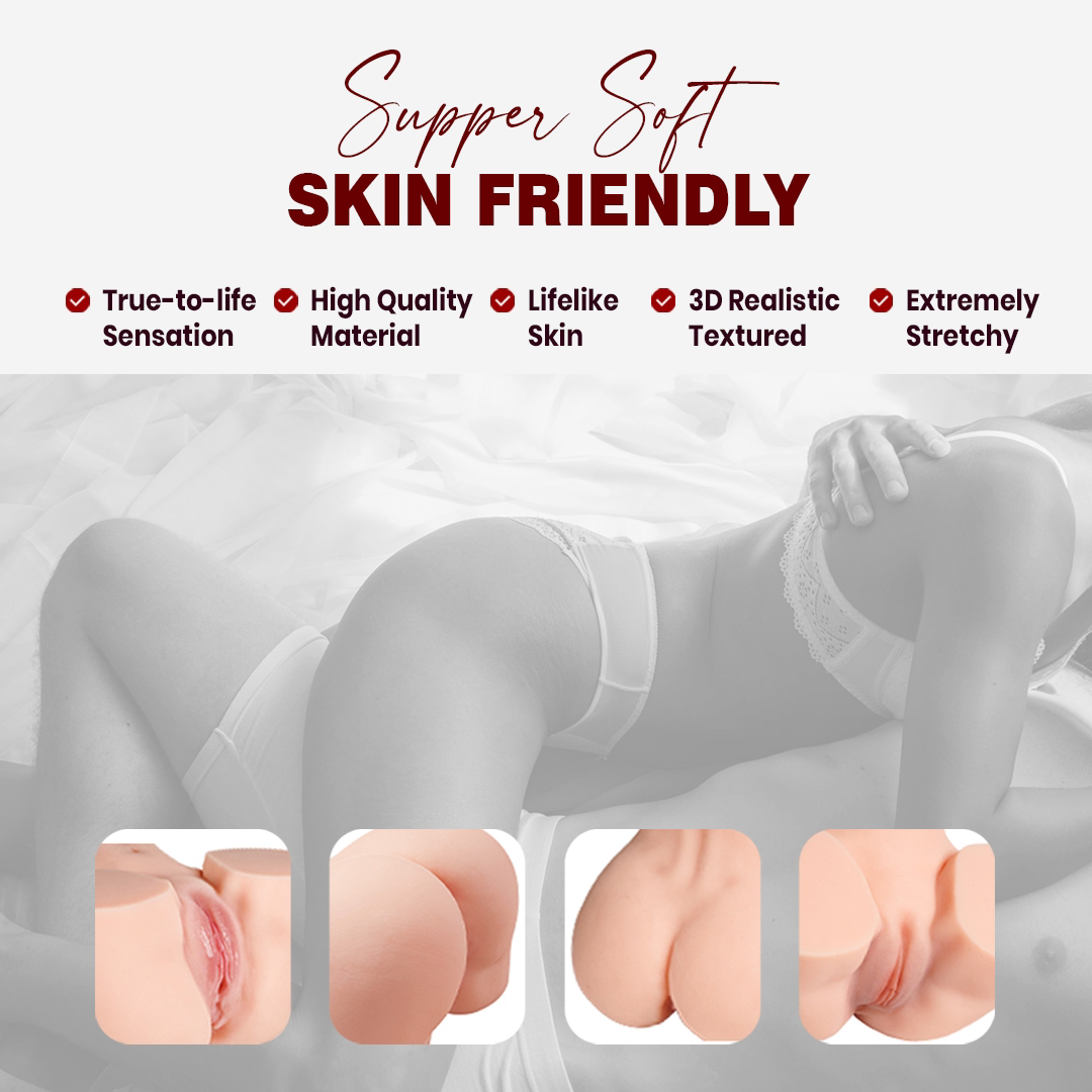Realistic Sex Doll for Men Pocket Pussy - 7.28 LB Soft Skin Feel Male Masturbator with Dual Entry, Compact & Reusable Adult Pleasure Toy Pink