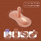 Riding & Thrusting Dildo Vibrator for Women & Couples, Dual Stimulation Silicone Dildo, Remote Control with 20 Vibration Modes (10+10), Rechargeable, Waterproof, Adult Toys, Sex Toy, Body-Safe Design