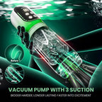 Automatic Male Masturbator Penis Pump, Male Sex Toys for Men Sex Toy Adult Toys Pocket Pussy Stroker Masturbators with 3 Pump & 7 Thrusting Rotating Vibrating Sucking Sex Machines & Devices (Black)