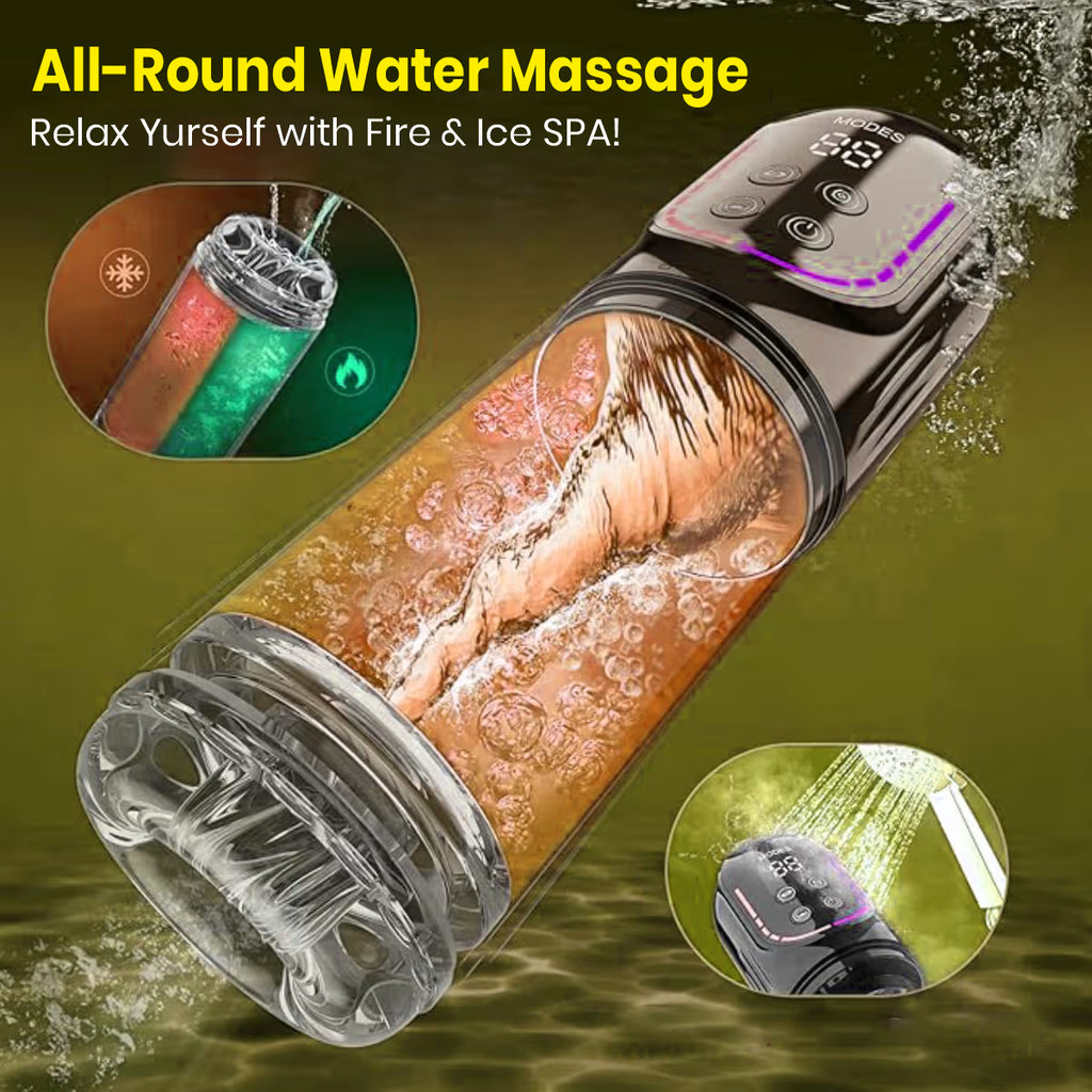 Automatic Male Masturbator Penis Pump, Male Sex Toys for Men Sex Toy Adult Toys Pocket Pussy Stroker Masturbators with 3 Pump & 7 Thrusting Rotating Vibrating Sucking Sex Machines & Devices (Black)