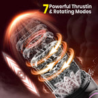 Automatic Male Masturbator Penis Pump, Male Sex Toys for Men Sex Toy Adult Toys Pocket Pussy Stroker Masturbators with 3 Pump & 7 Thrusting Rotating Vibrating Sucking Sex Machines & Devices (Black)