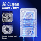 AI Sync Male Masturbator for Men – Automatic Thrusting & Rotating Male Stroker with Handle, 7 Vibration Modes, APP Control, Hands-Free Suction Cup, Interactive Penis Pump Adult Toy